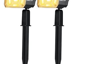 LEREKAM Lot de 2 projecteurs solaires d'extérieur