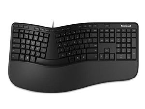 Clavier ergonomique Microsoft - Noir. Clavier filaire