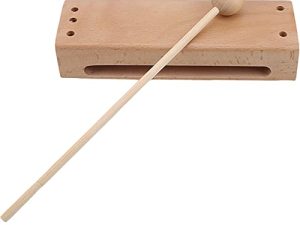 Bloc rythmique en bois massif avec maillet