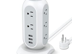 Multiprise tour avec 11 prises 3 chargeurs