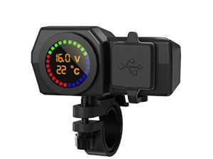BOOYUN Chargeur USB pour moto avec voltmètre