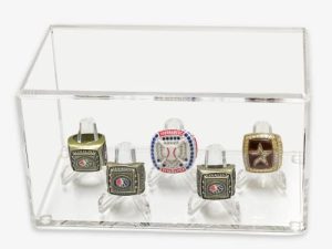 Vitrine de bague de championnat à 5