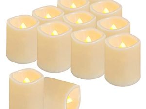 Homemory Lot de 12 bougies votives sans