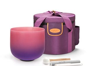 TOPFUND Bol chantant en cristal rose violet