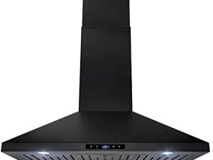 AKDY Island Mount Black Painted Finish Steel