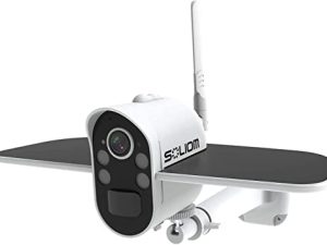 SOLIOM Caméra de sécurité extérieure solaire rechargeable
