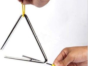 Aliotech Instrument de percussion triangulaire en acier
