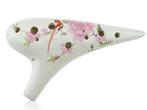 OcarinaWind "Bird Love Flower" Ocarina en céramique