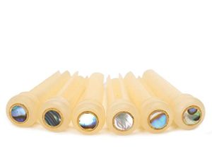 Miwayer Guitar Bone Bridge Pins Real Bone