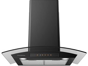CIARRA Hotte de cuisine noire 30 pouces