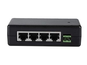Injecteur d'adaptateur d'alimentation PoE Ethernet 4 ports