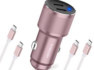 Chargeur de voiture double USB C