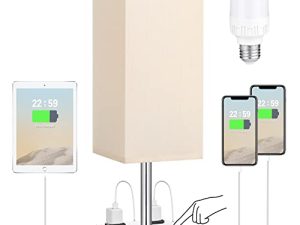 Lampe de chevet avec port USB et