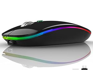 Uiosmuph Souris sans fil LED