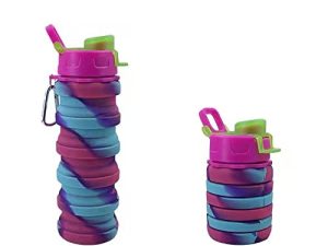 WATMHHJQ Bouteilles d'eau pliables en silicone