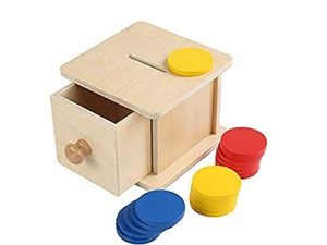 Adena Montessori Infant Toddlers Coin Box Jouets