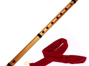 Flûte en bambou japonaise avec lignes noires