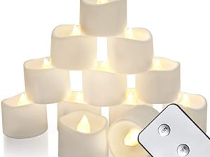 Homemory Lot de 12 bougies chauffe-plat réalistes