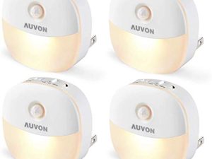 AUVON Plug-in LED Motion Sensor Night Light