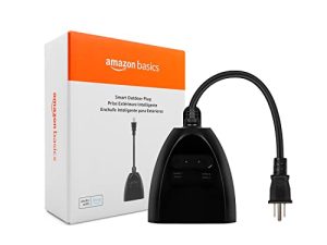 Prise intelligente extérieure Amazon Basics avec 2