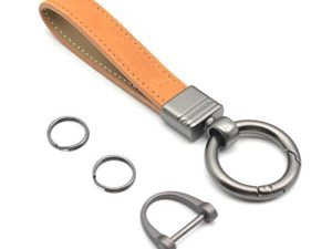 Porte-clés de voiture Porte-clés en cuir véritable
