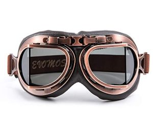 evomosa Lunettes de moto Vintage Pilot Style