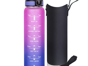Justfwater Bouteille d'eau en verre de motivation