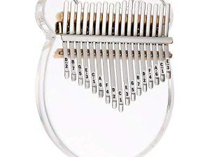 Beveetio Clear Kalimba Thumb Piano avec étui