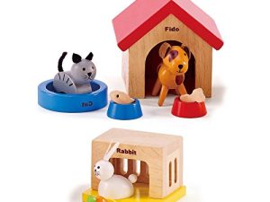 Ensemble d'animaux de maison de poupée en