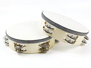 LOONELO Lot de 2 tambourins avec 20