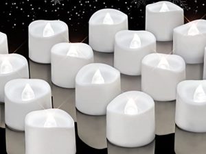 Homemory Lot de 48 bougies chauffe-plat blanches