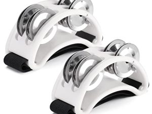 Facmogu 2PCS Pied Tambourin pour Adultes