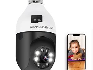 QIANKUNDAMOYI Caméras de sécurité à ampoule Surveillance