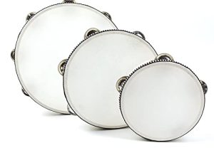 LOONELO Lot de 3 tambourins avec 6