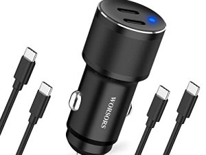 Chargeur de voiture double USB C