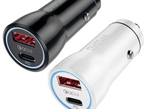 Lot de 2 chargeurs de voiture USB