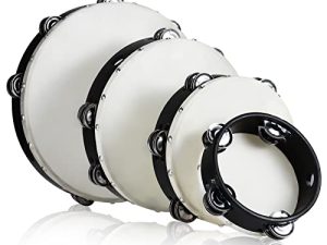 Konohan Lot de 4 tambourins pour adultes