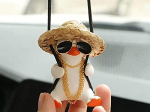 Ornement suspendu de voiture de canard oscillant