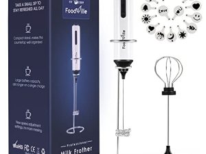 FoodVille MF05 Mousseur à lait rechargeable avec