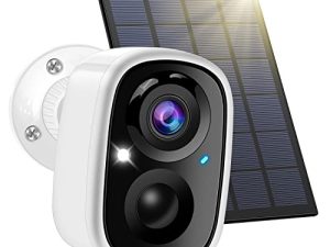 Smmvinnr Caméra de sécurité solaire sans fil
