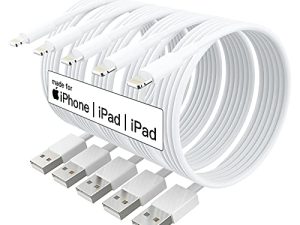 Lot de 5 (certifié Apple MFi) chargeur