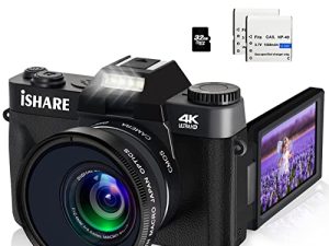 ISHARE Appareil photo numérique 4K pour la