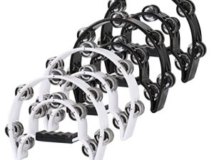 Lot de 4 tambourins portables avec jingles