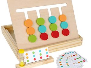 Montessori Jouets d'apprentissage Slide Puzzle Color &