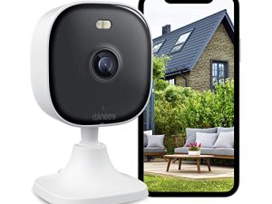 Winees Caméra de sécurité extérieure/intérieure avec projecteur
