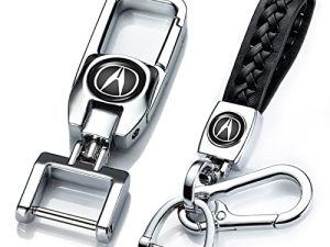 Porte-clés de voiture en cuir pour Acura