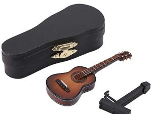 Présentoir d'instruments de musique miniatures en bois