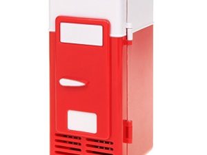 ThreeH Nouveau Mini Rouge USB Réfrigérateur Refroidisseur