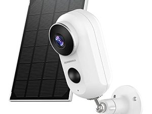 ZUMIMALL Caméra solaire de sécurité extérieure 2K