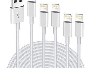 Lot de 5 câbles Lightning [6/6/6/6/6FT] Chargeur